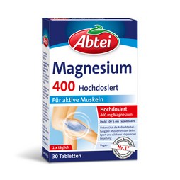 Abtei Magnesium 400 mg Tabletten Packung – 30 Tabletten 